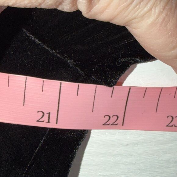 Vintage Black Velvet Patchwork Jacket Brocade Button Front Notations 90s S - Picture 8 of 9